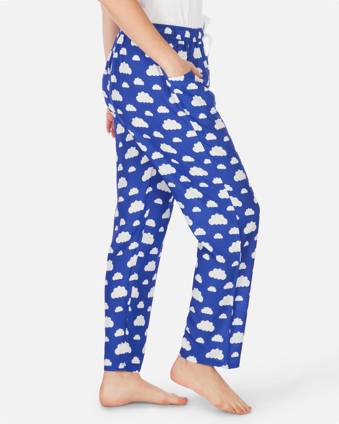 Shop Women's Blue All Over Printed Pyjamas-Back