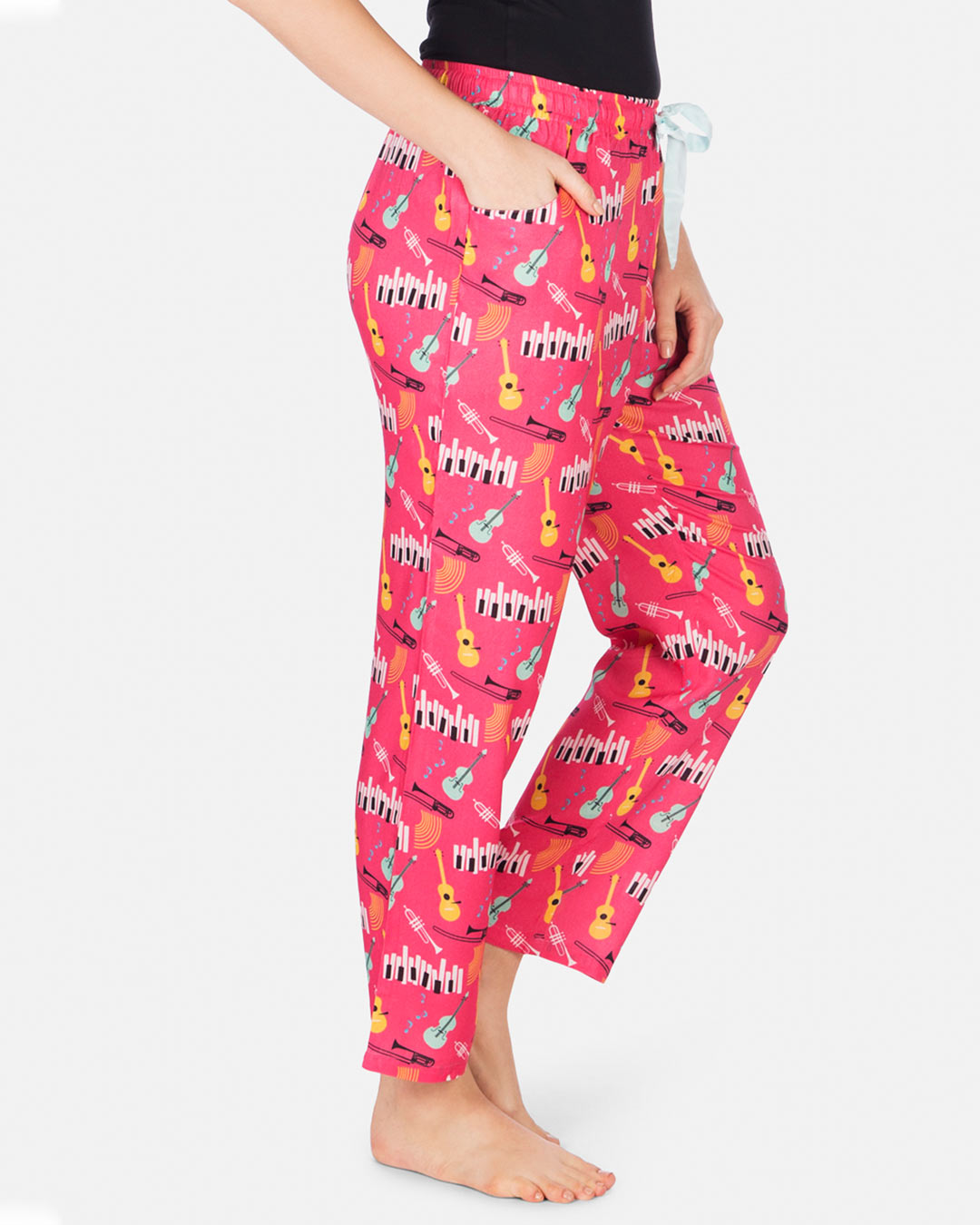 Shop Women's Pyjamas Jazz Music Pink-Back