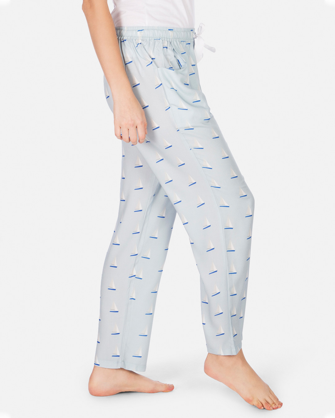 Shop Women's Pyjamas Sailboat Blue-Back