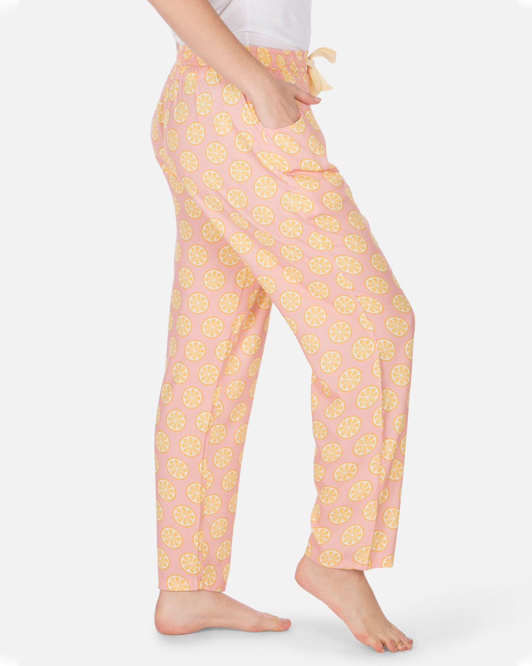 Shop Women's Pyjamas Sicilian Lemon Pink-Back