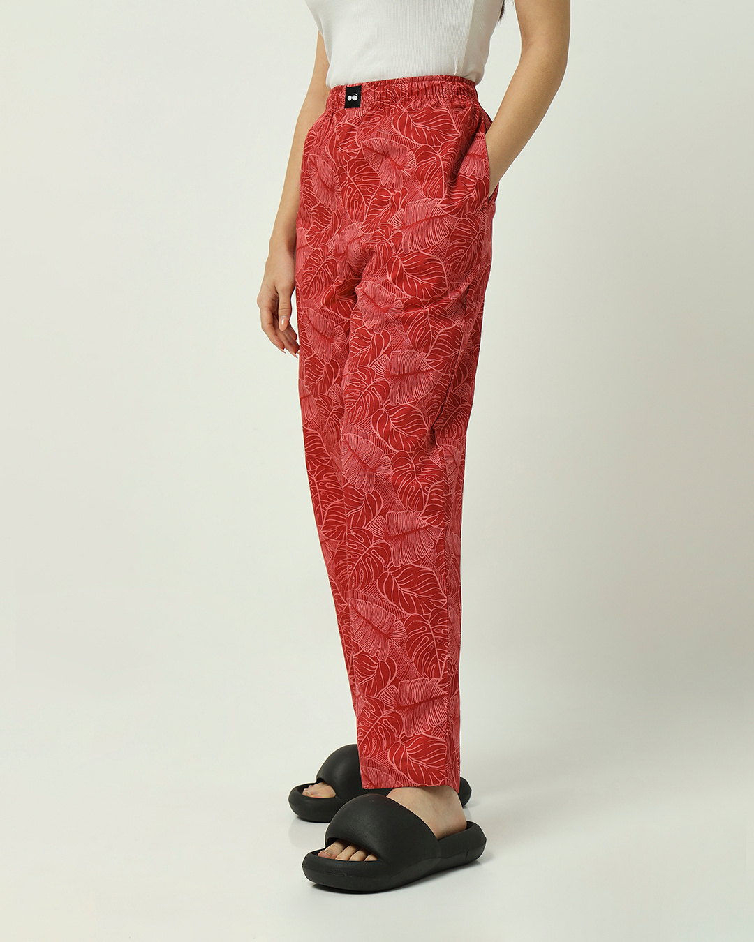 Shop Women's Red All Over Printed Pyjamas-Back