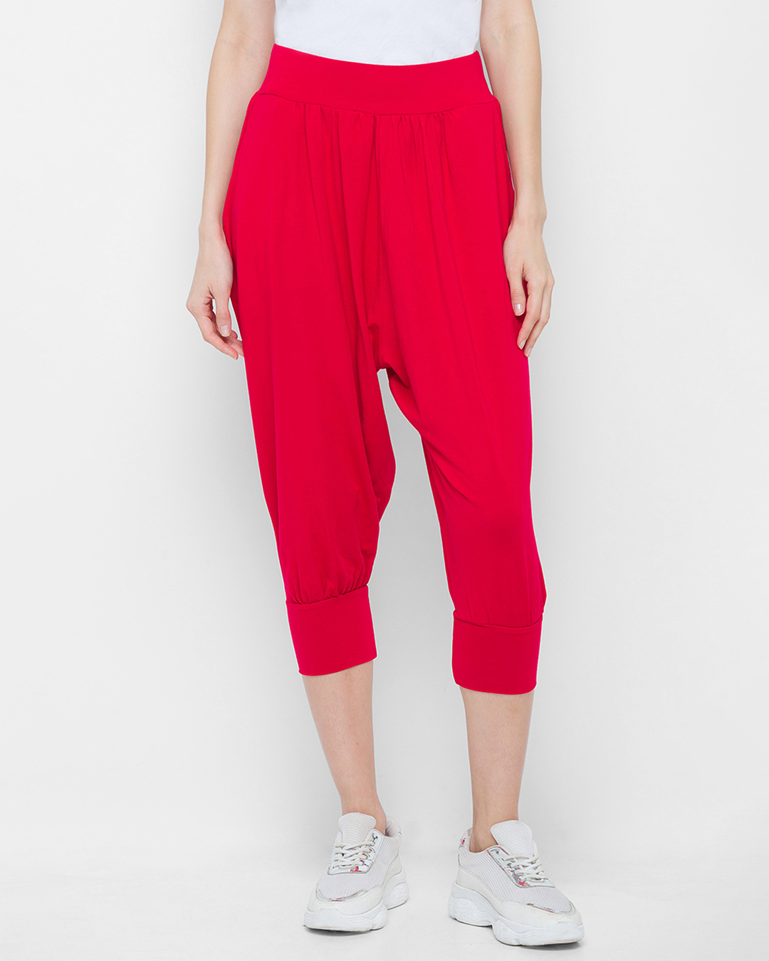 Shop Women's Red Capris-Back