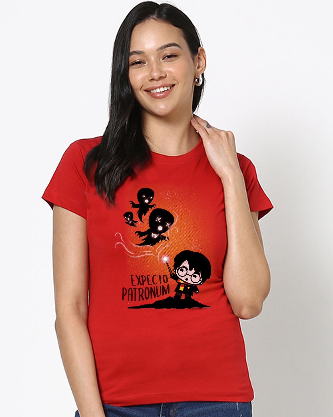 Buy Womens Red Chibi Harry Graphic Printed Slim Fit T Shirt Hpl For Women Red Online At Bewakoof 6224