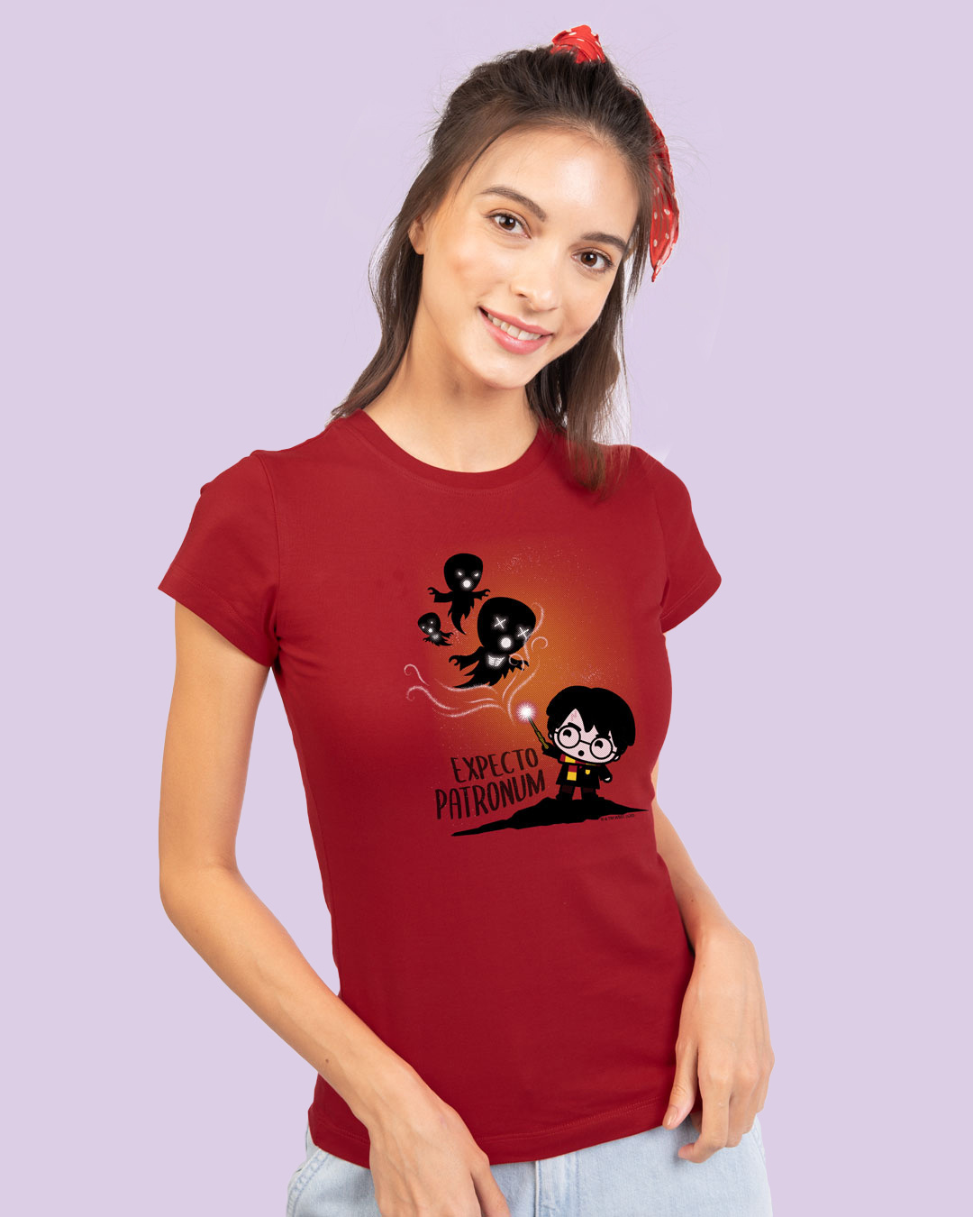 Buy Women's Red Chibi Harry T-shirt for 