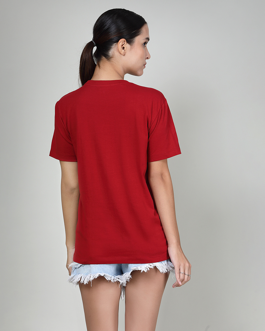 Shop Women's Red Chill Typography T-shirt-Back