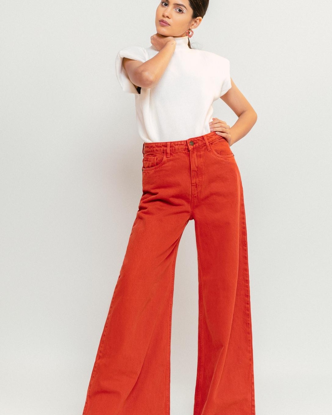 Buy Women's Red Flared Jeans Online