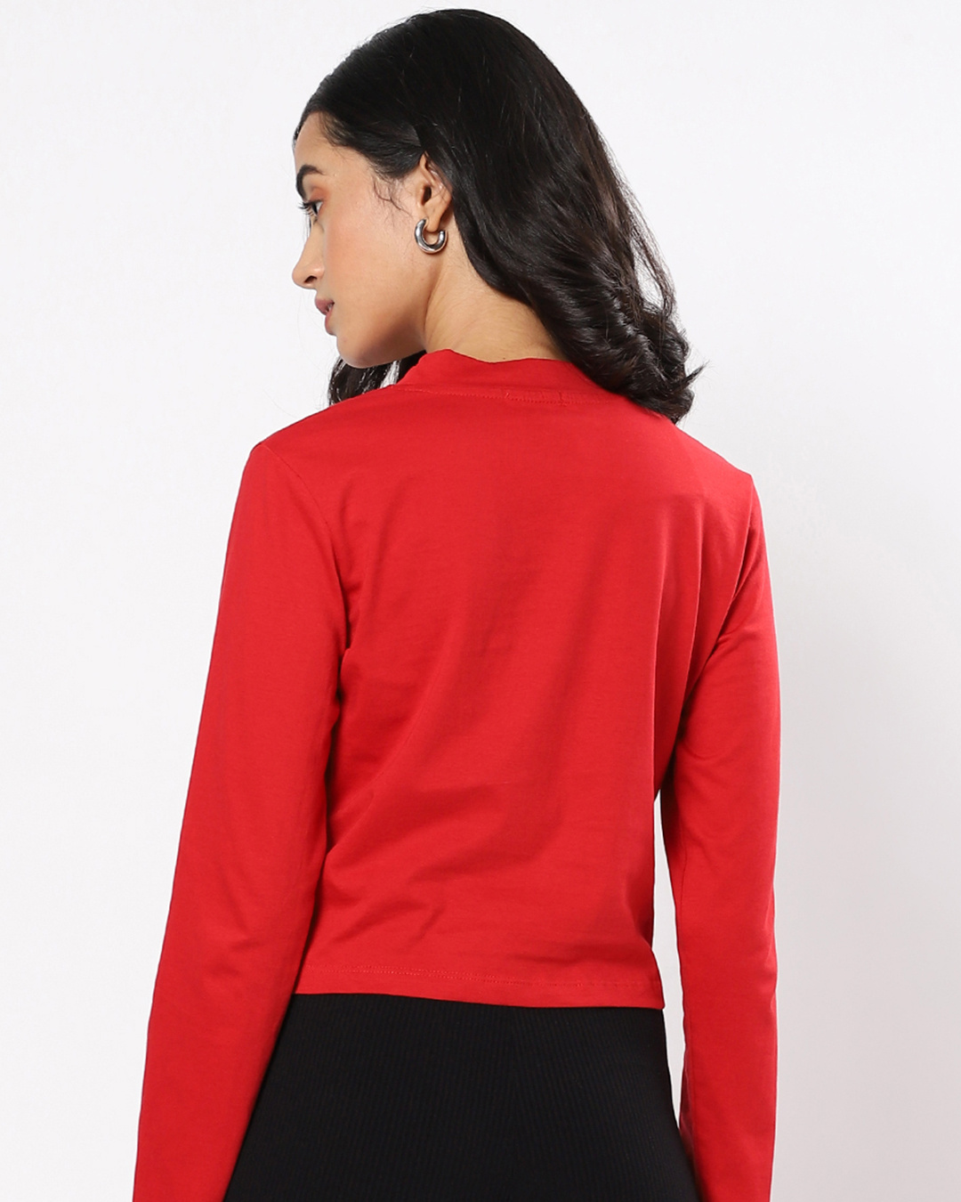 Shop Women's Red Friends Logo (FRL) Typography Slim Fit T-shirt-Back