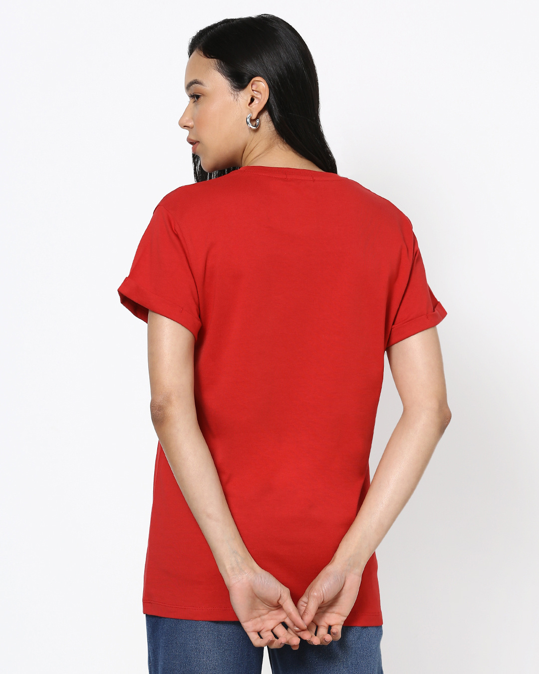 Shop Women's Red Hello Sunshine Boyfriend T-shirt-Back