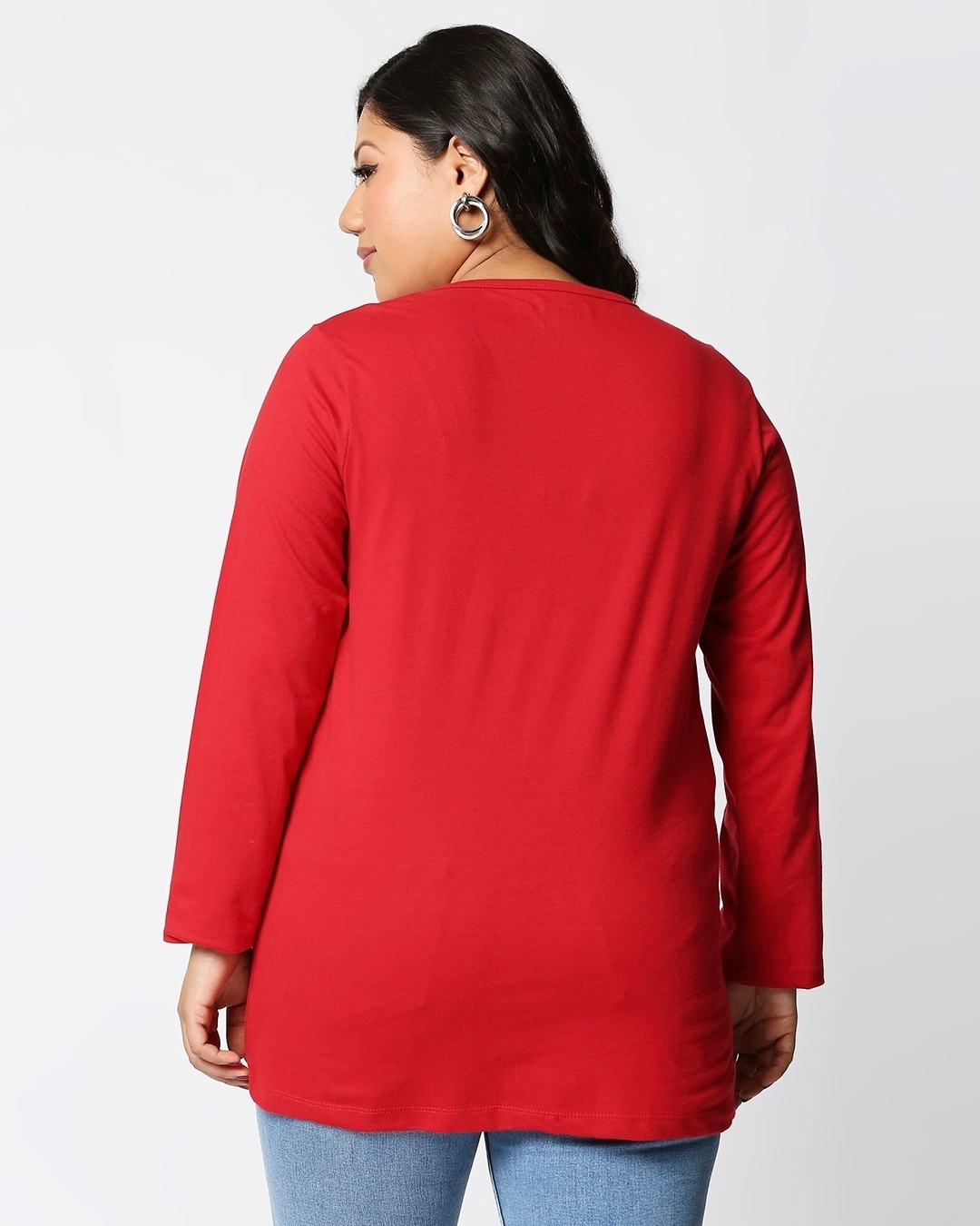 Shop Women's Red No We In Food Graphic Printed Plus Size T-shirt-Back