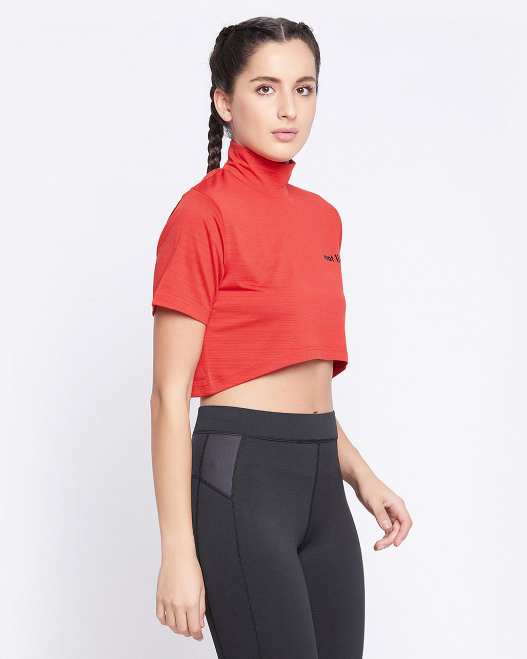 Shop Women's Red Not Like The Others Typography Comfort Fit Crop Top-Back