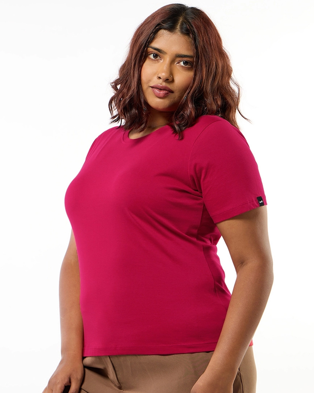 Shop Women's Red Plus Size T-shirt-Back