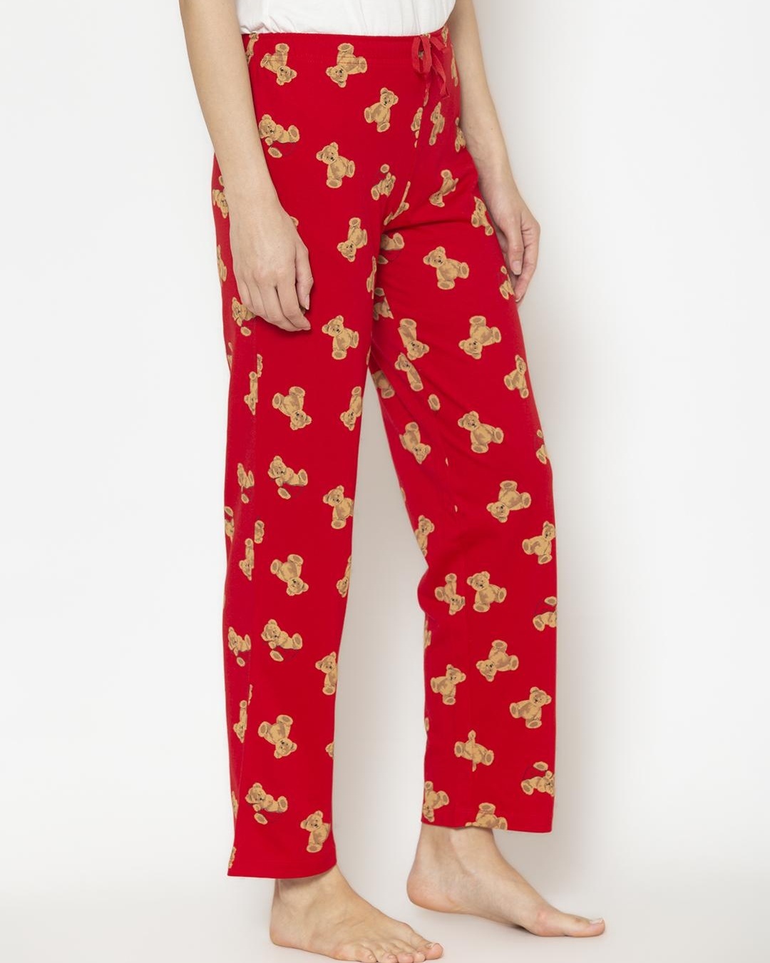 Shop Pack of 2 Women's Red Printed Pyjamas-Back