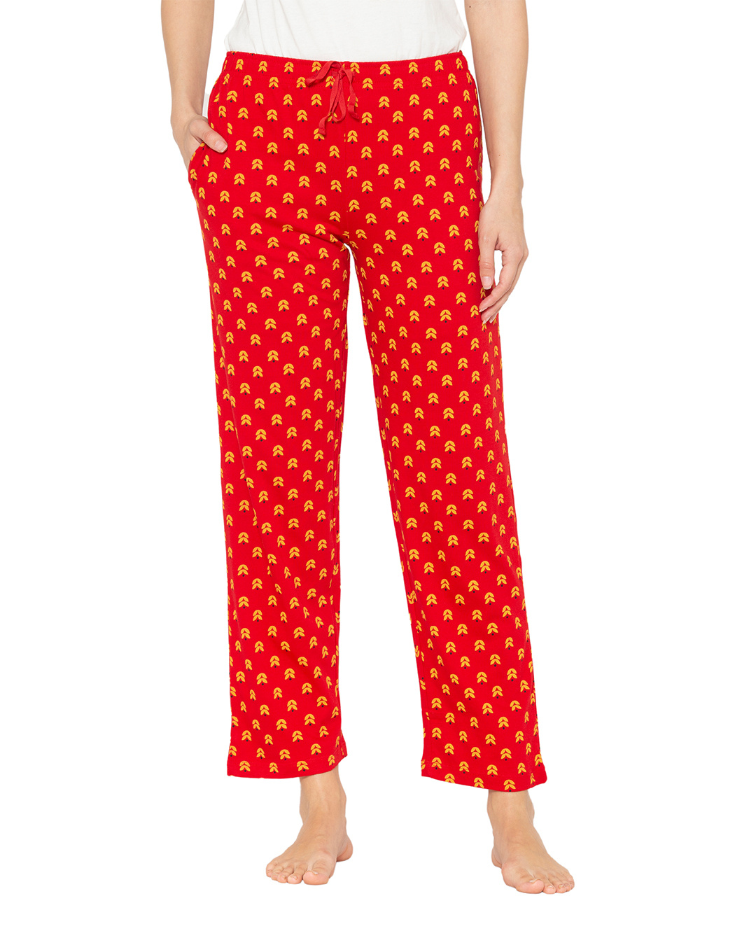 Buy Women's Red Printed Pyjamas Online in India at Bewakoof