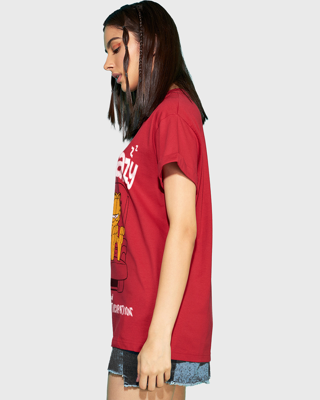 Shop Women's Red Selective Participation Graphic Printed Boyfriend T-shirt-Back