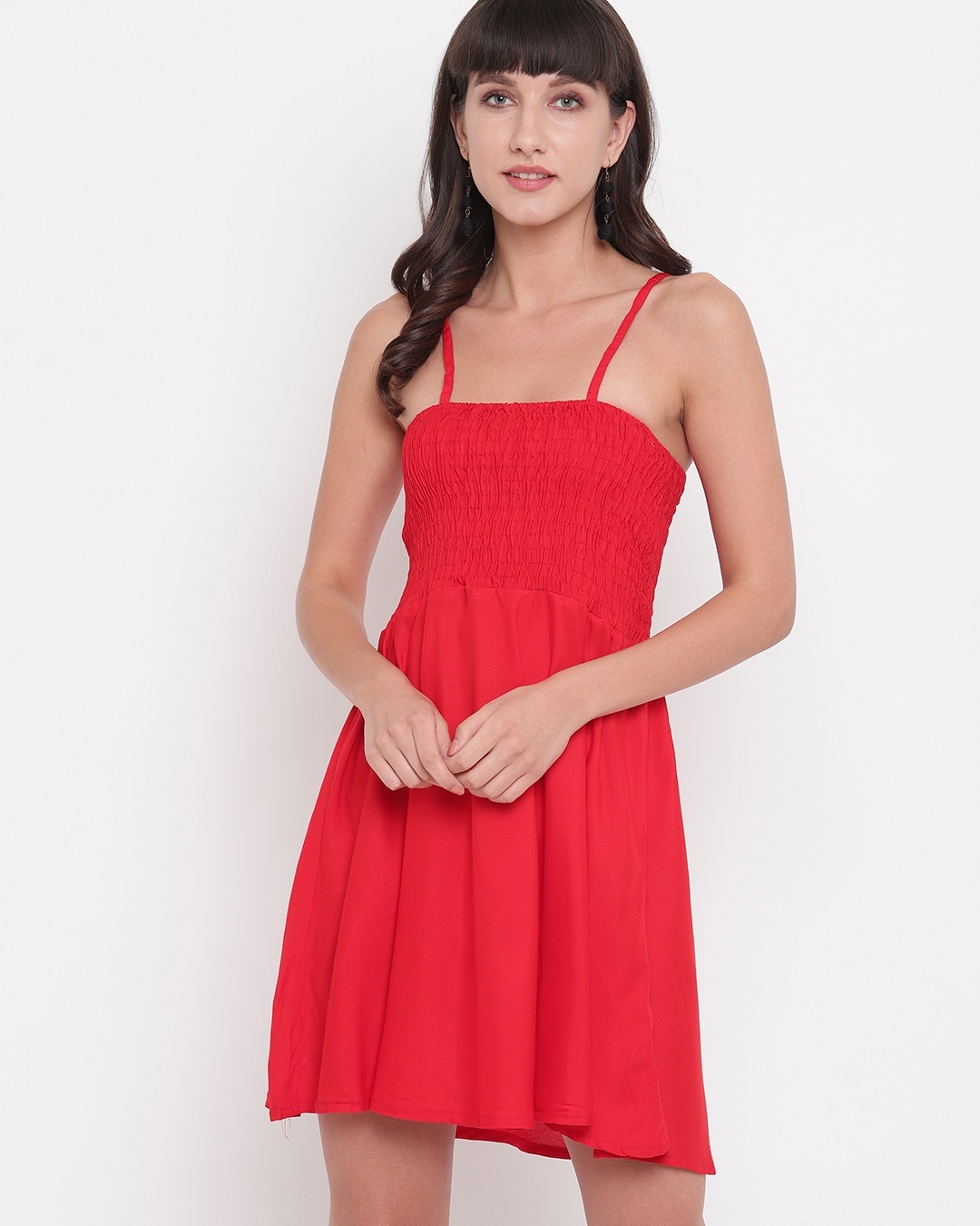 Shop Women's Red Short Dress-Back