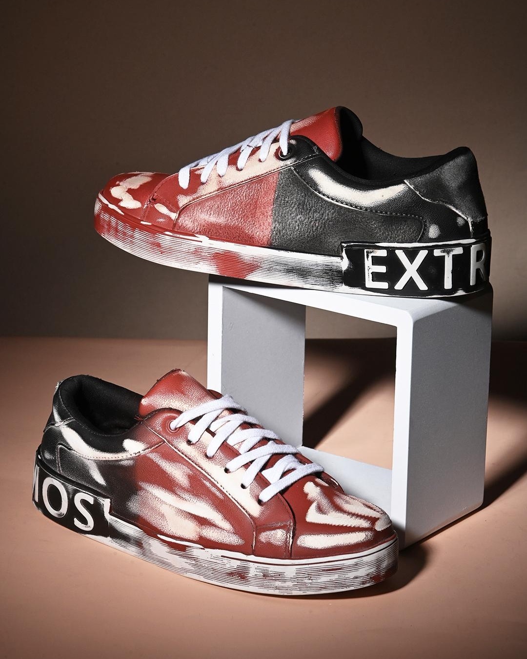 Buy Women's Red Tie & Dye Sneakers Online in India at Bewakoof