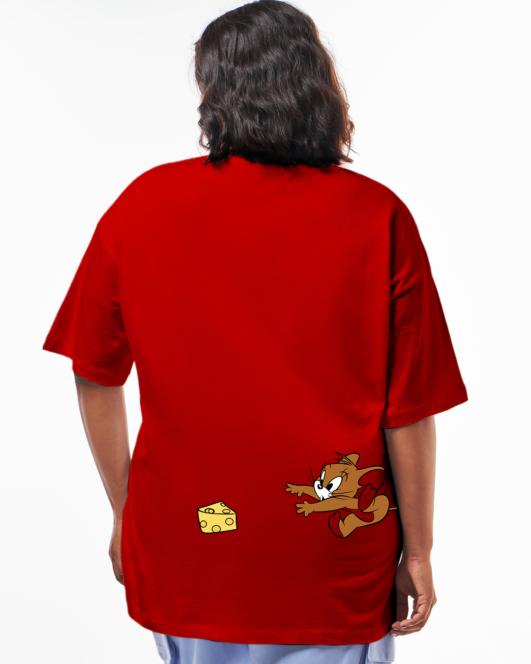 Shop Women's Red Tom Chase Graphic Printed Oversized Plus Size T-shirt-Back
