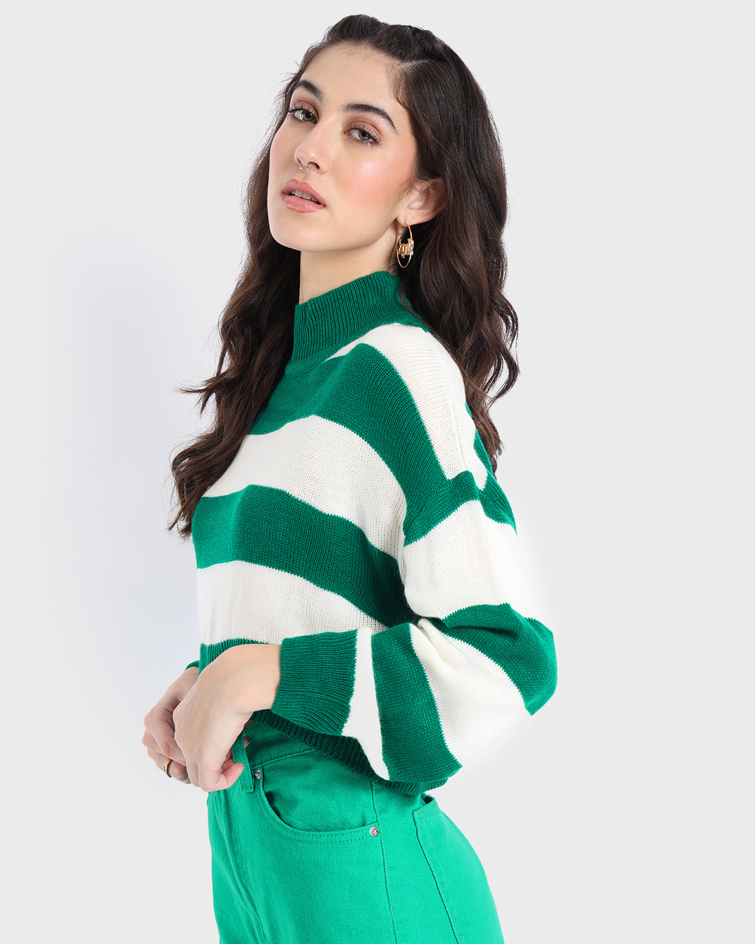 Shop Women's Rolling Hills Striped Oversized Sweater-Back