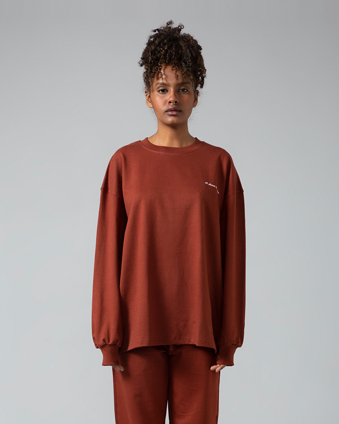 Shop Women's Rust Fox All About The Vibe Oversized T-shirt-Back