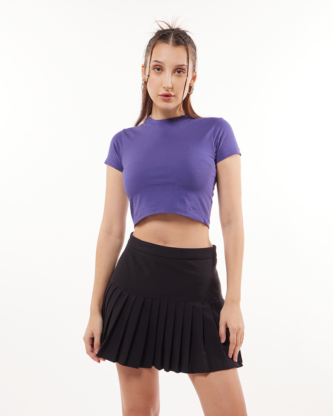 Shop Women's Skipper Blue Slim Fit Short Top-Back