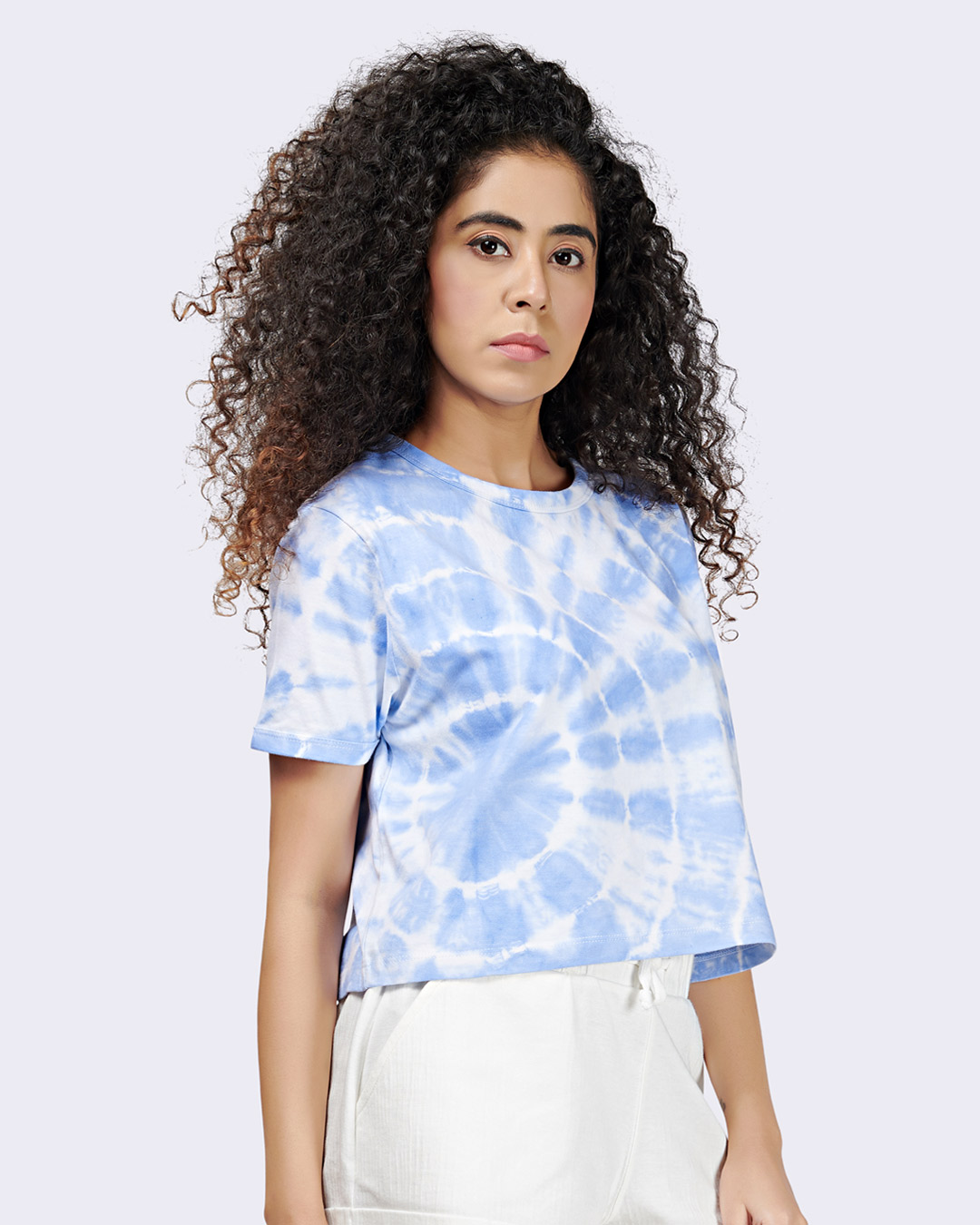 Shop Women's Sky Tie Dye Crop T-Shirt Boxy Fit-Back