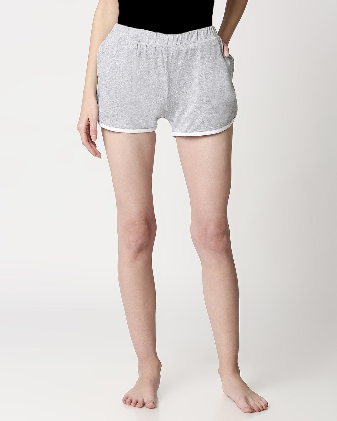 Shop Women's Solid Lounge Shorts-Back