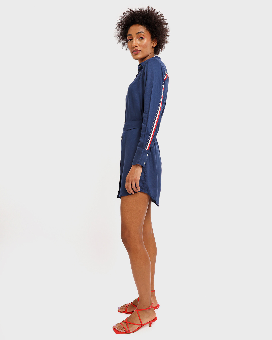 Shop Women's Blue Tape Tunic Dress-Back