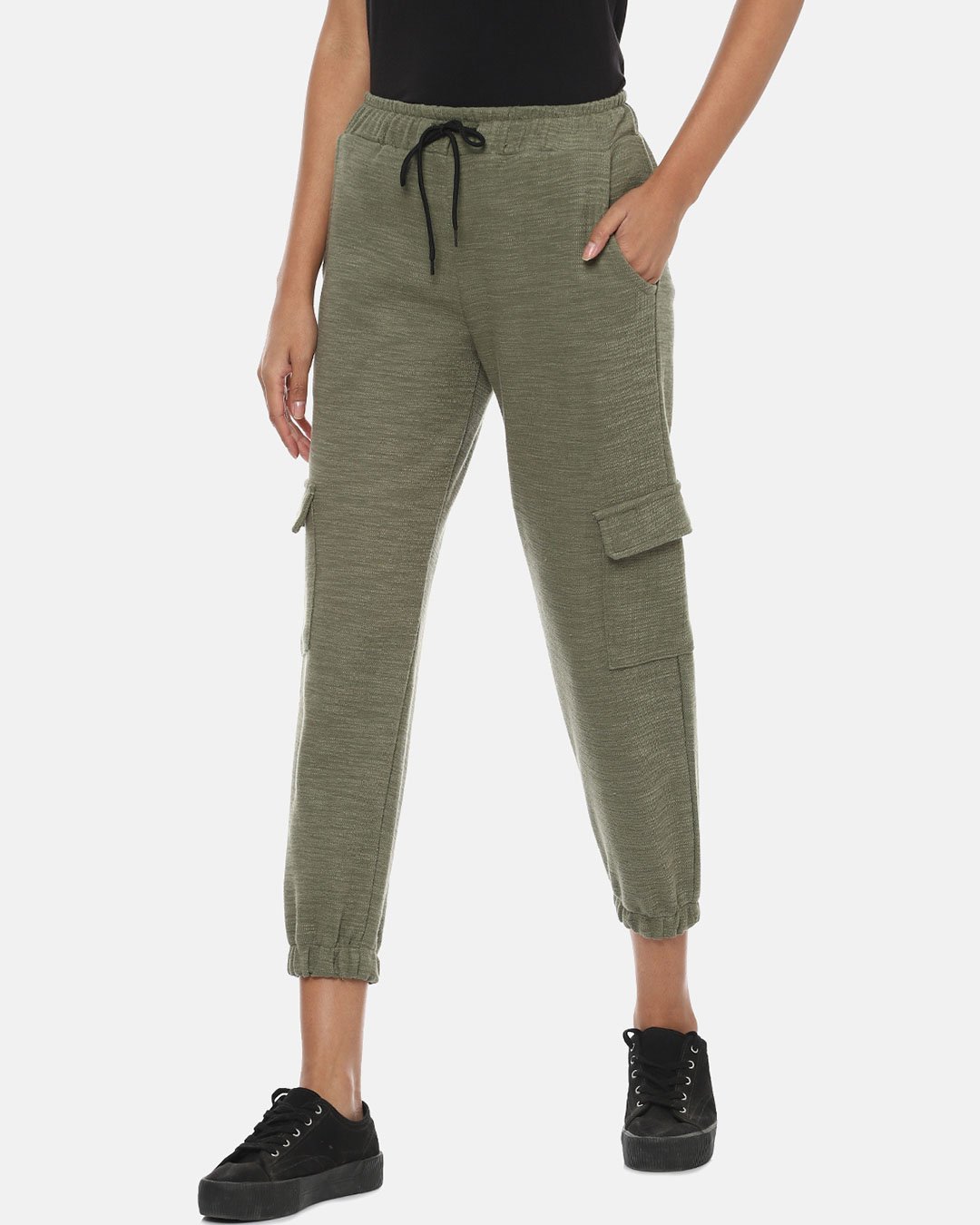Buy Women's Stylish Active Joggers for Women green Online at Bewakoof