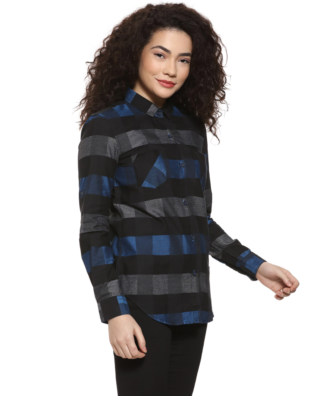 Shop Women's Stylish Checkered Casual Shirt-Back