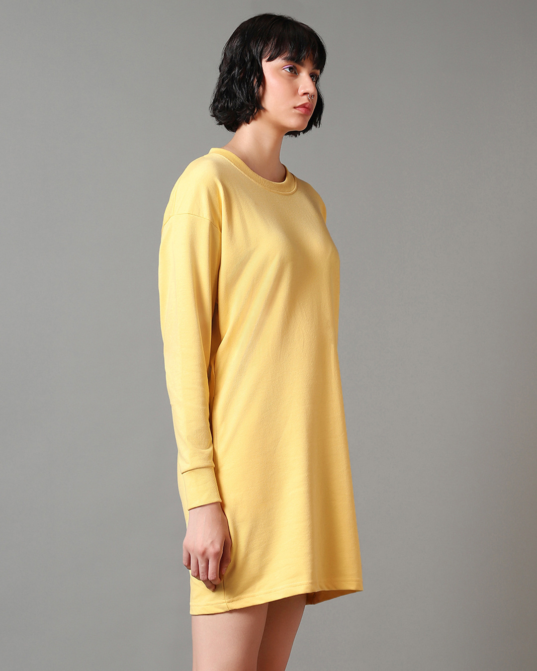 Shop Women's Summer Yellow Oversized Dress-Back