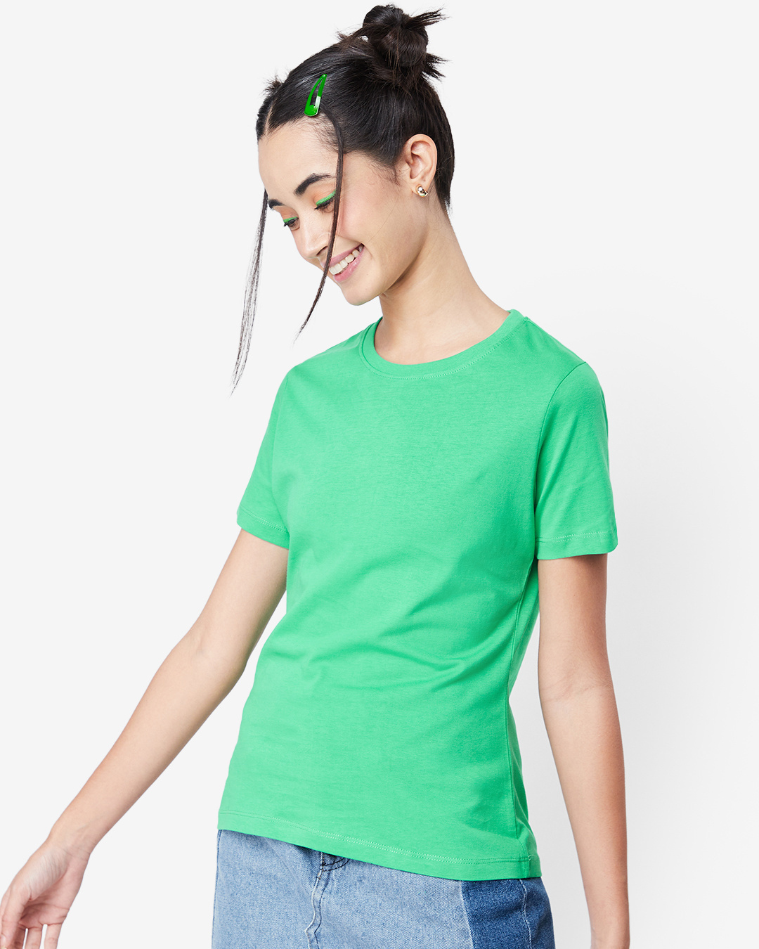 Shop Women's Varsity Green T-shirt-Back