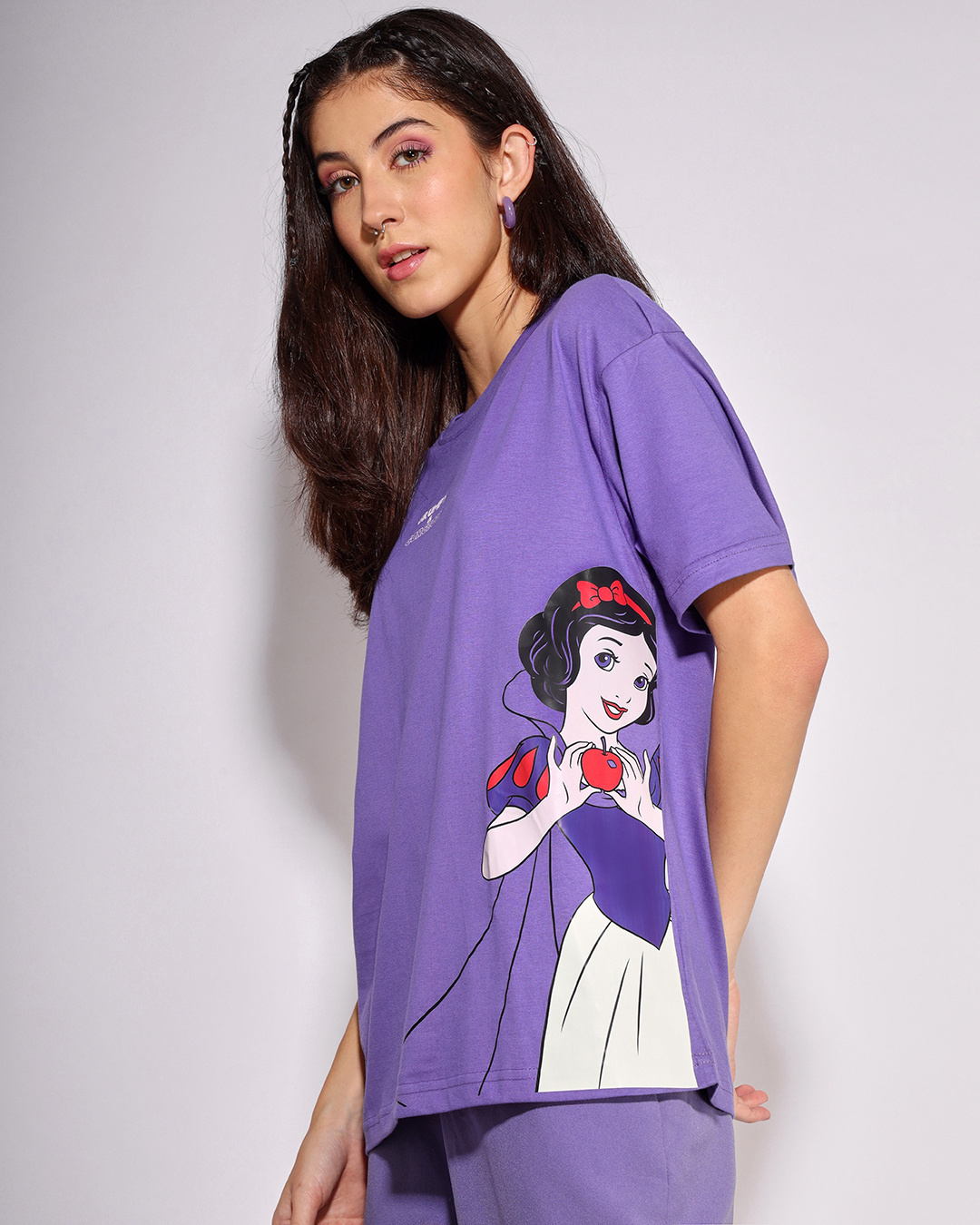 Shop Women's Very Peri Grumpy Graphic Printed Oversized T-shirt-Back