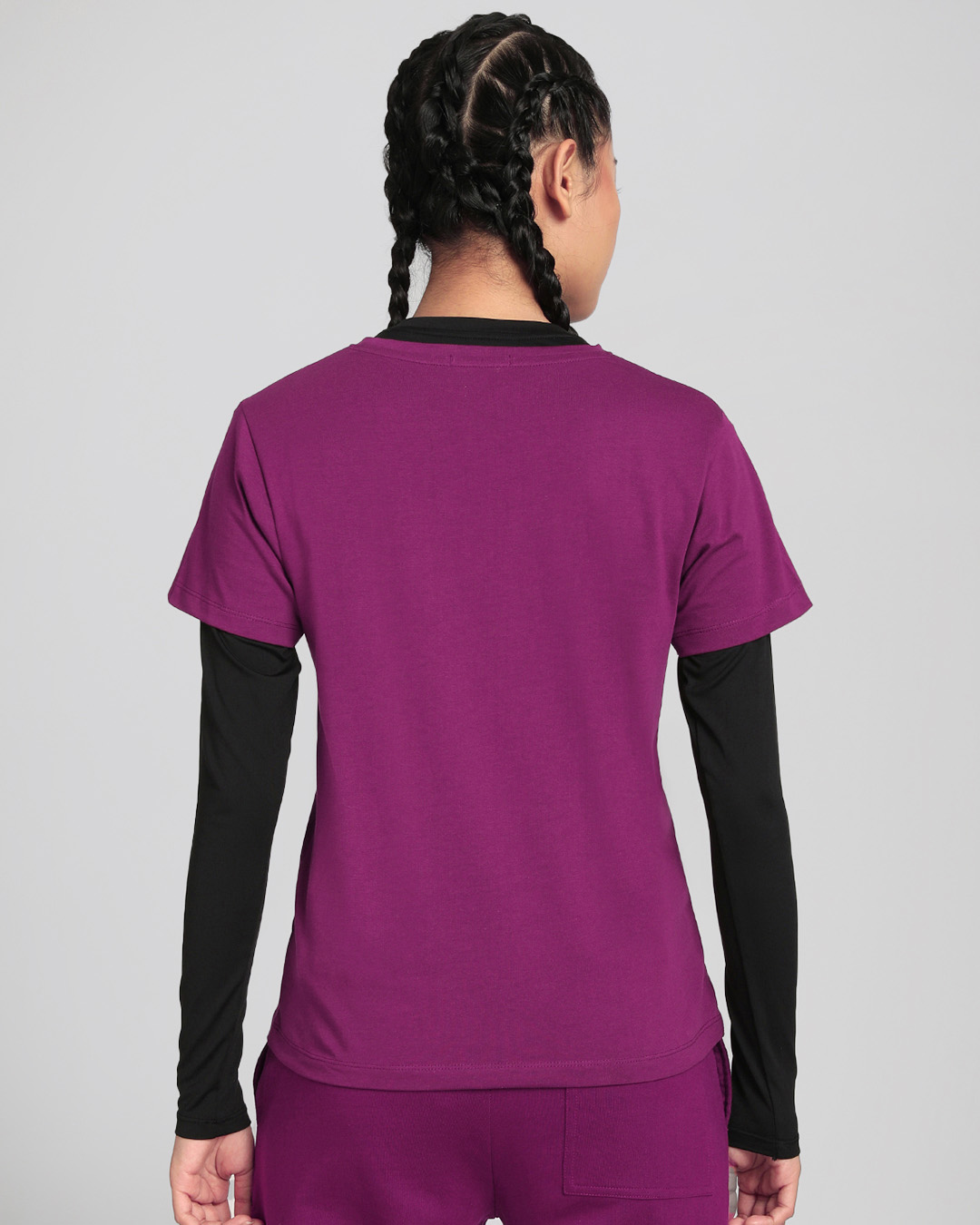 Shop Women's Voilet I am Flawless Half Sleeve T-shirt (DL)-Back