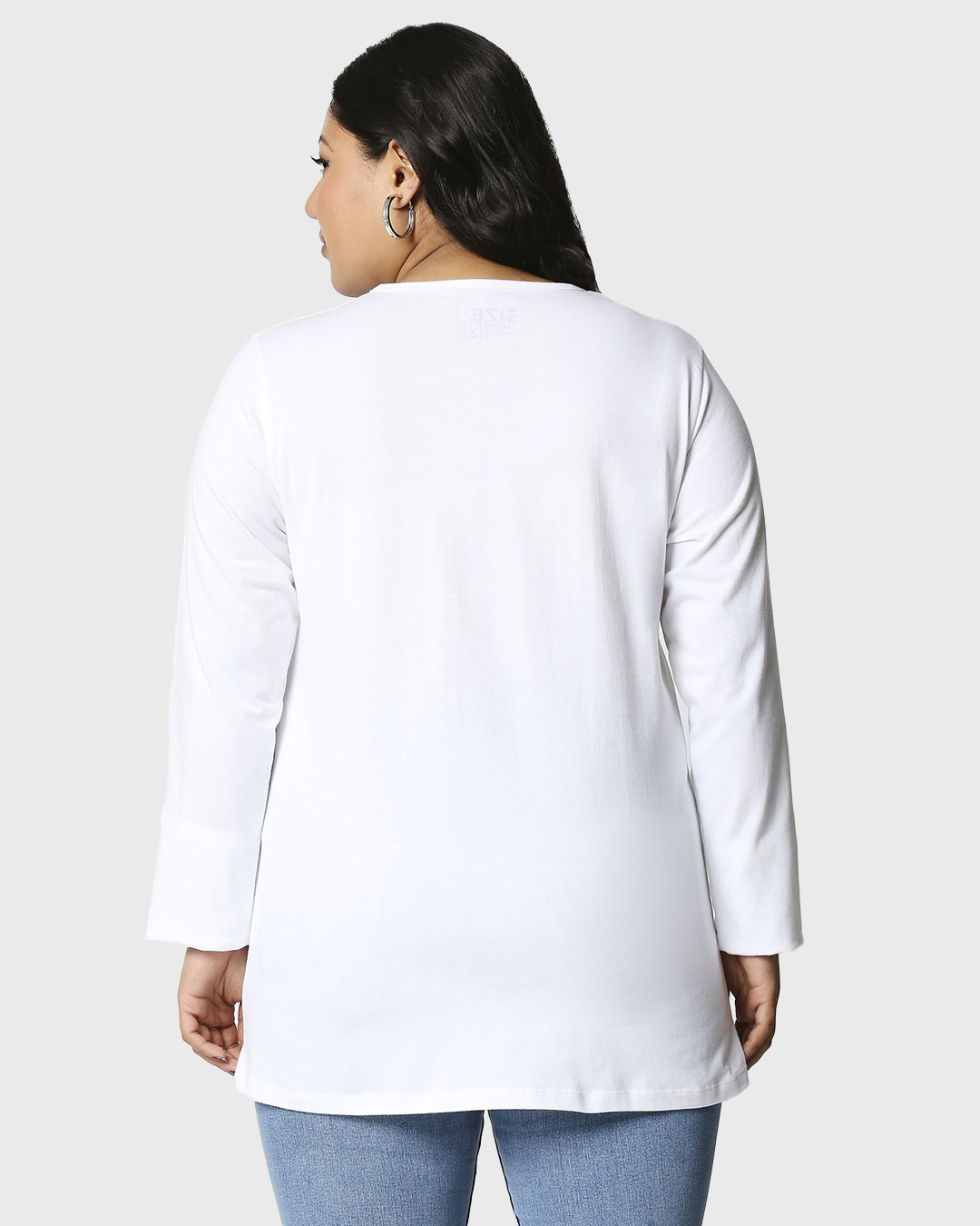 Shop Women's White Avoiding Responsibilities Graphic Printed Plus Size T-shirt-Back