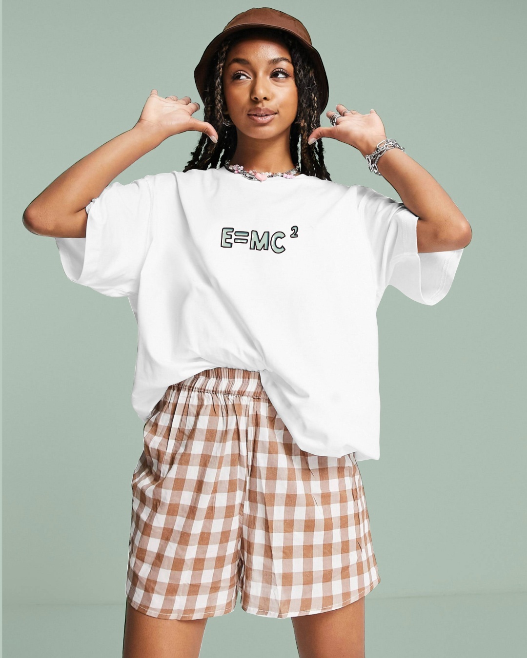 white back printed oversized t shirt