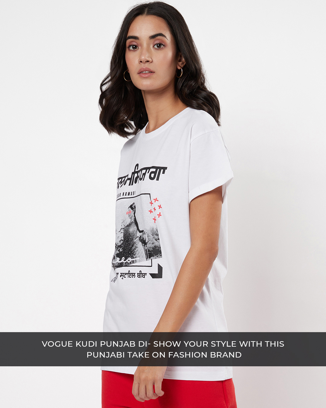Shop Women's White Balamciaga Graphic Printed Boyfriend T-shirt-Back