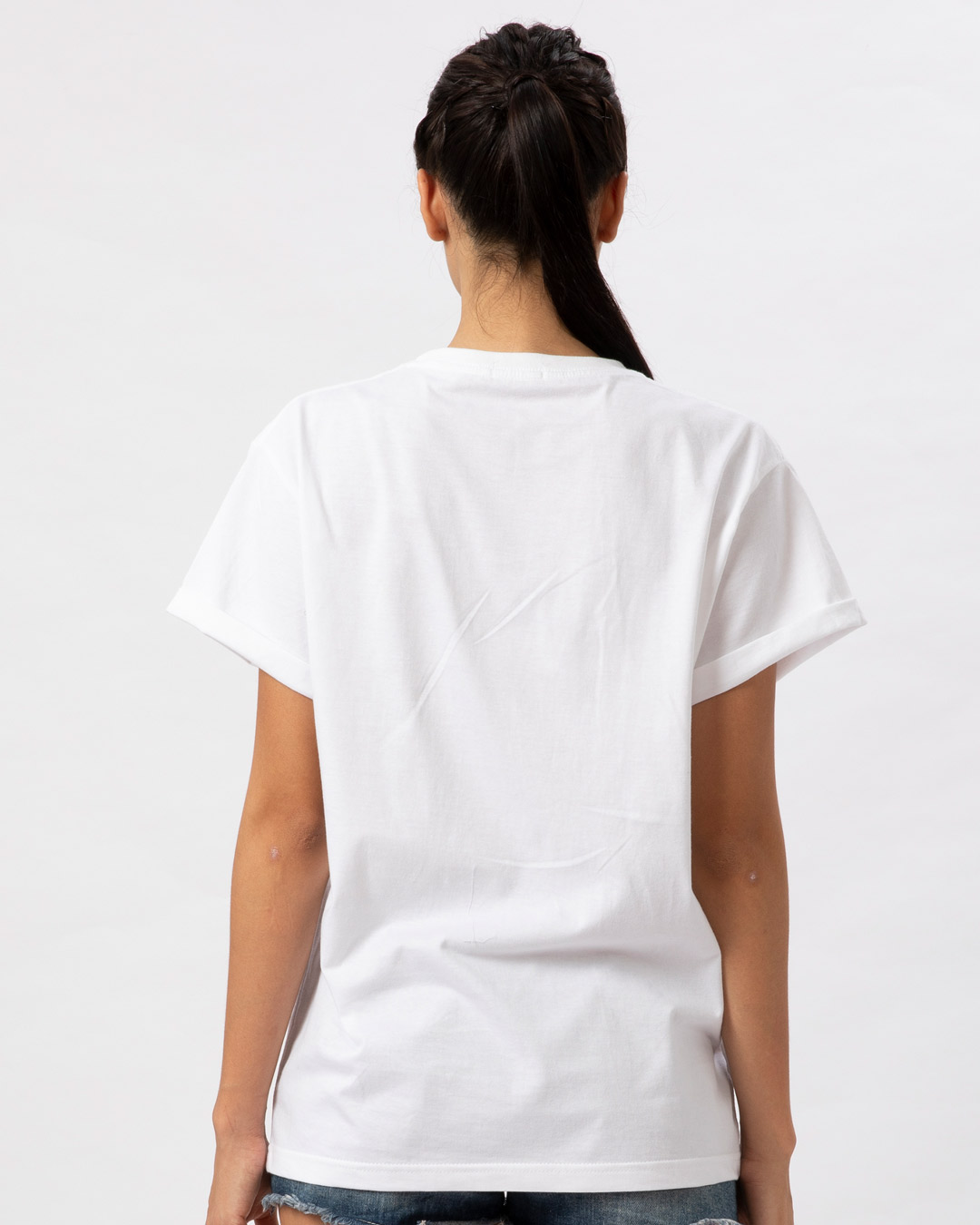 Shop Women's White Bella Ciao Graphic Printed Boyfriend T-shirt-Back