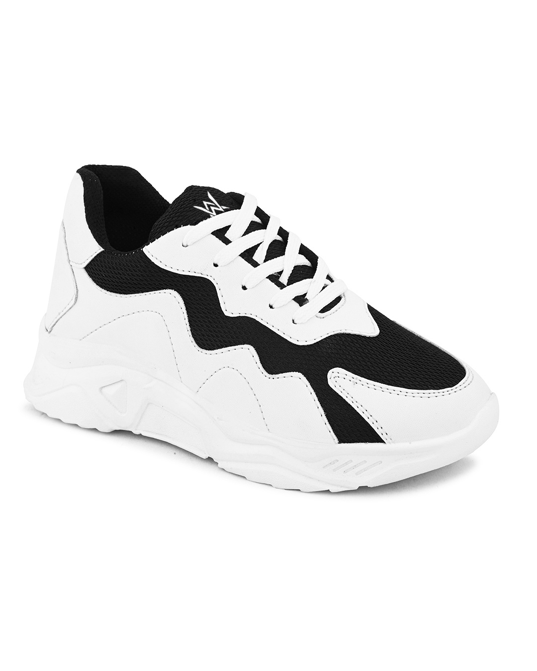 Shop Women's White & Black Color Block Sneakers-Back