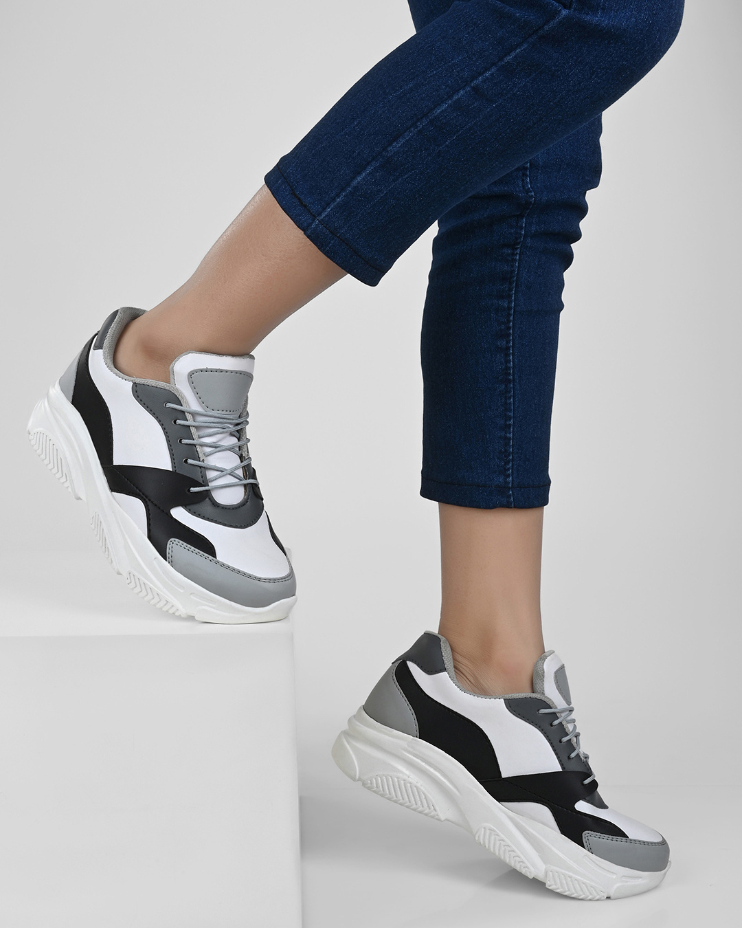 Color block chunky on sale sneakers