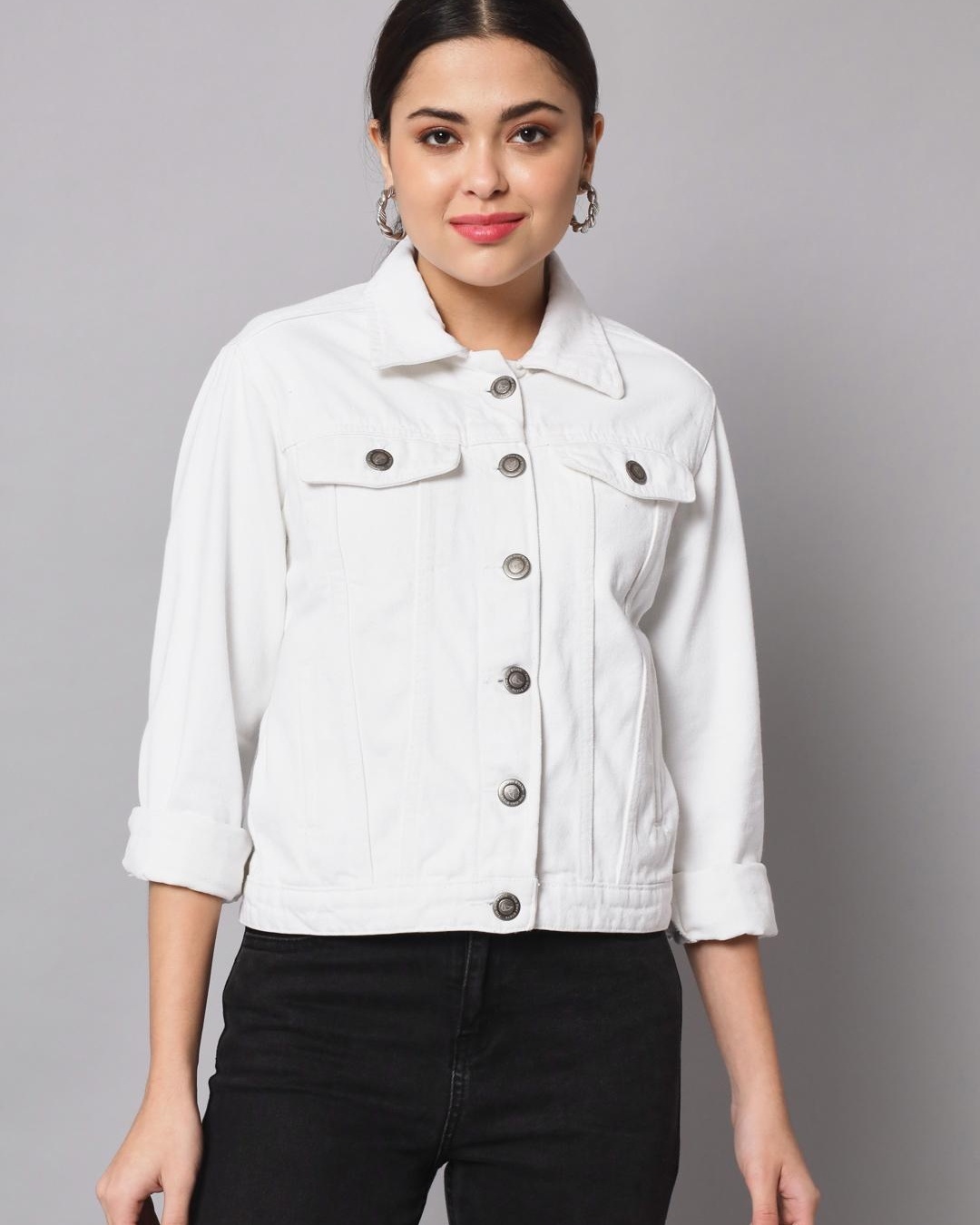 Buy Women's White Denim Jacket for Women White Online at Bewakoof