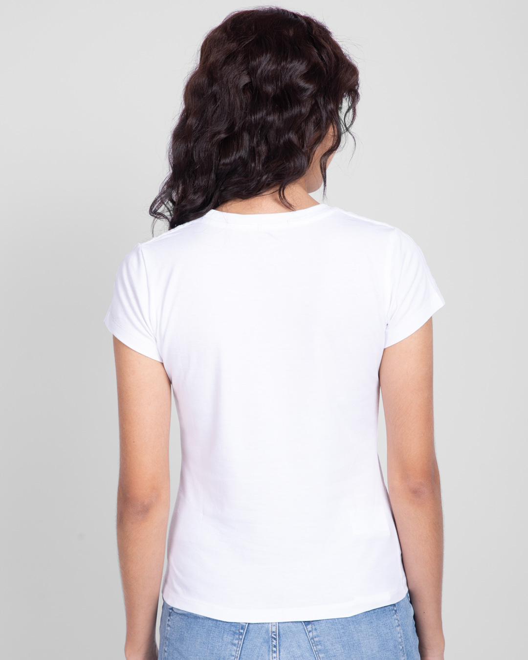 Shop Women's White Make Yourself A Priority Printed Slim Fit T-shirt-Back