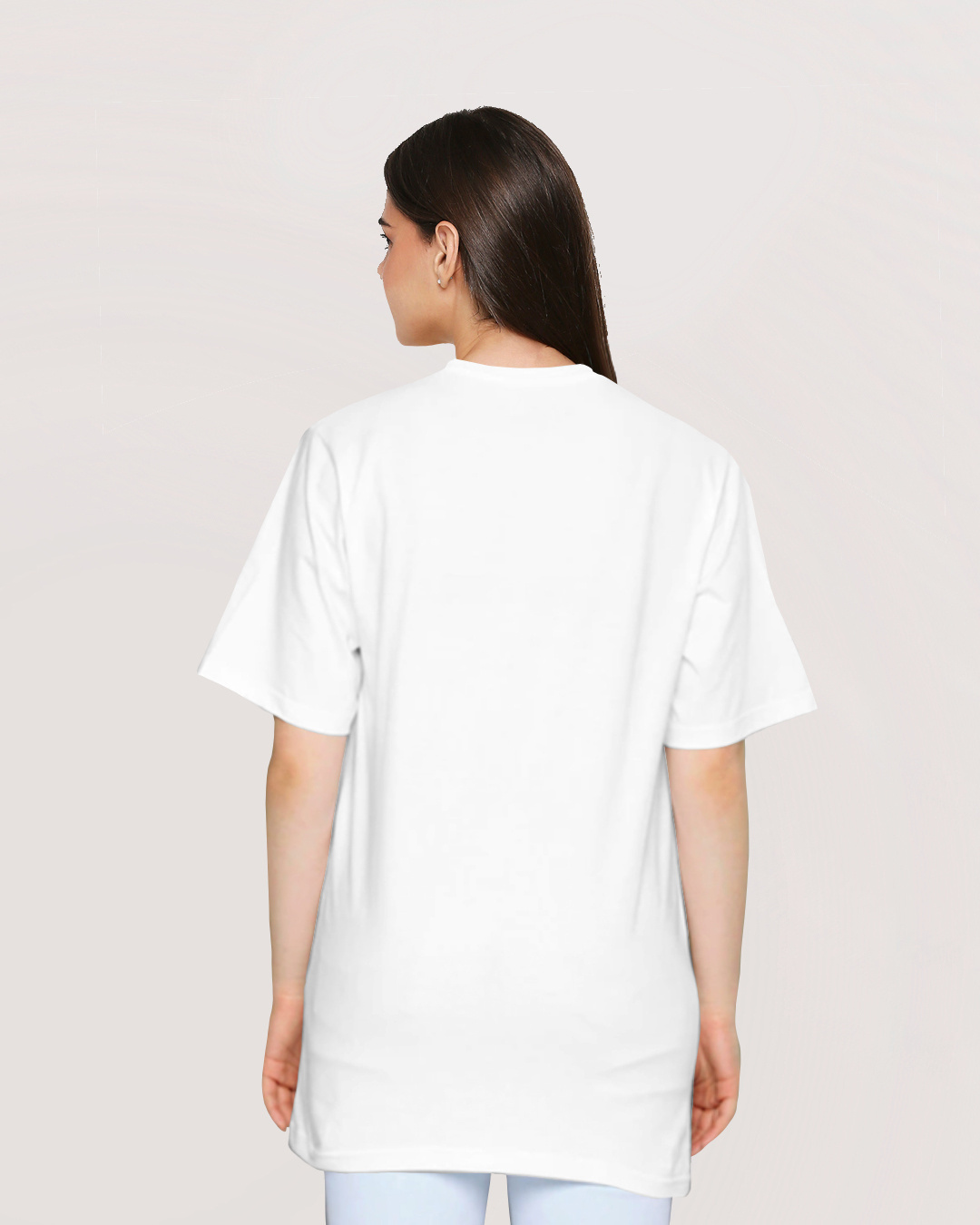 Shop Women's White Mario Graphic Printed Oversized T-shirt-Back