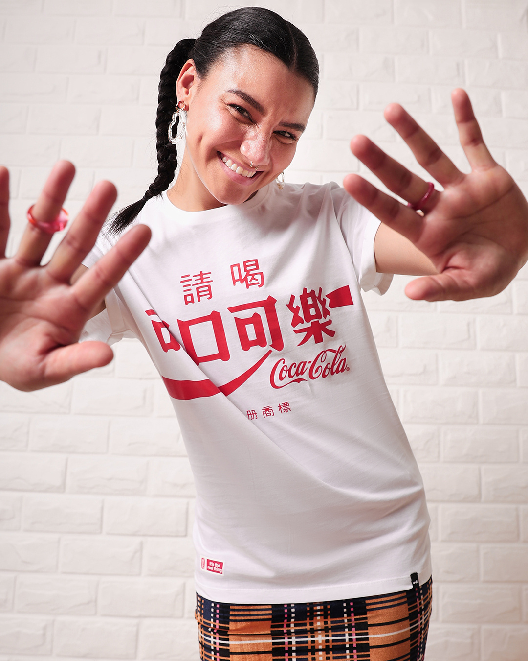 Shop Women's White Ramen & Coke Graphic Printed Boyfriend T-shirt-Back