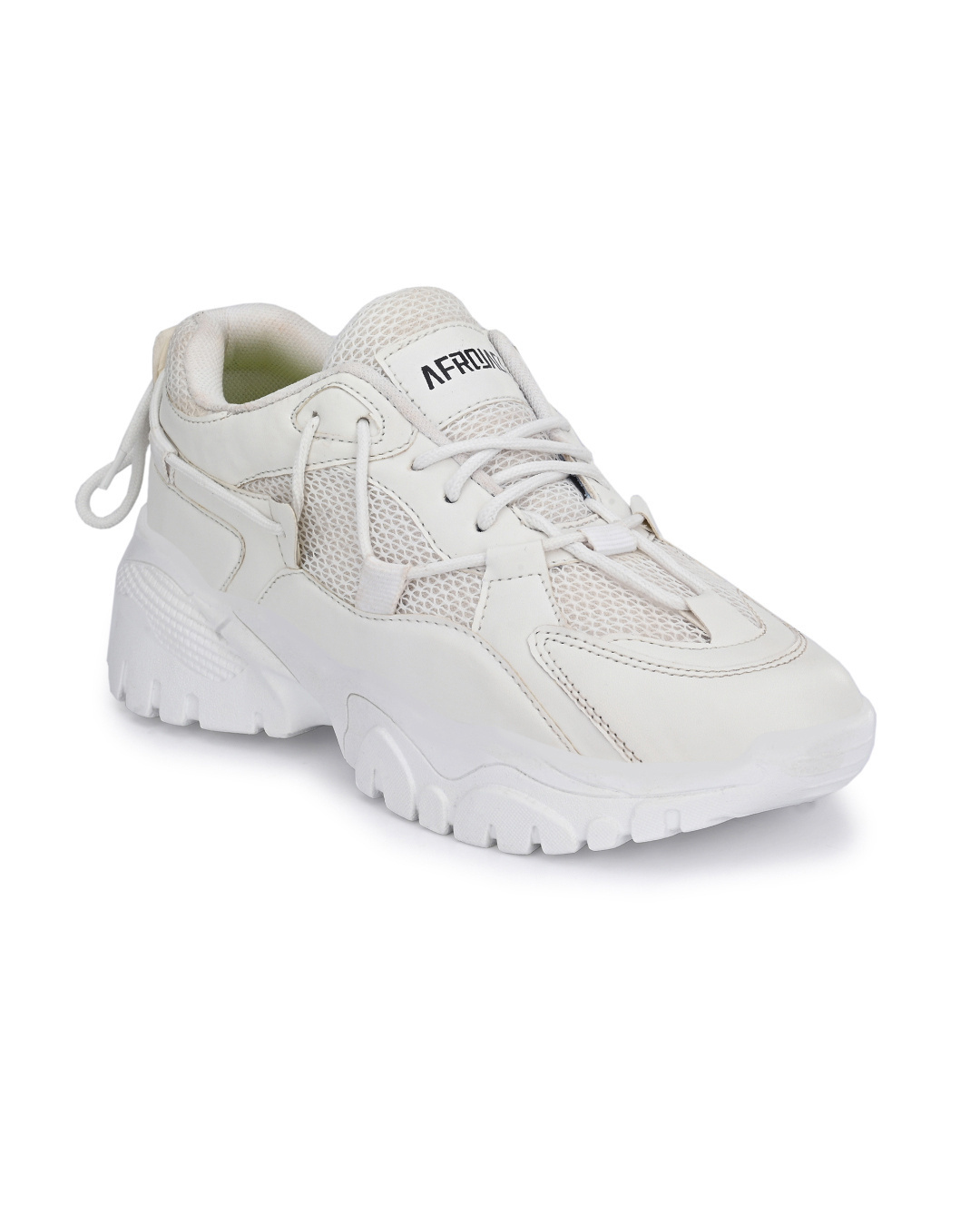 Shop Women's White Self Design Sneakers-Back