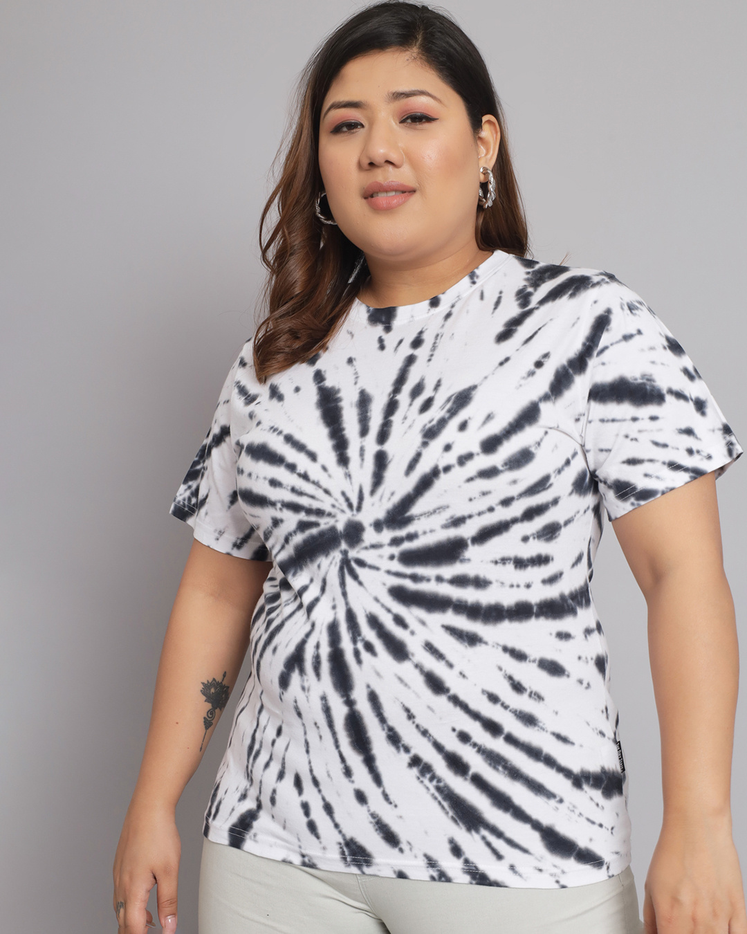 Buy Women's White Tie &amp; Dye T-shirt Online in India at Bewakoof