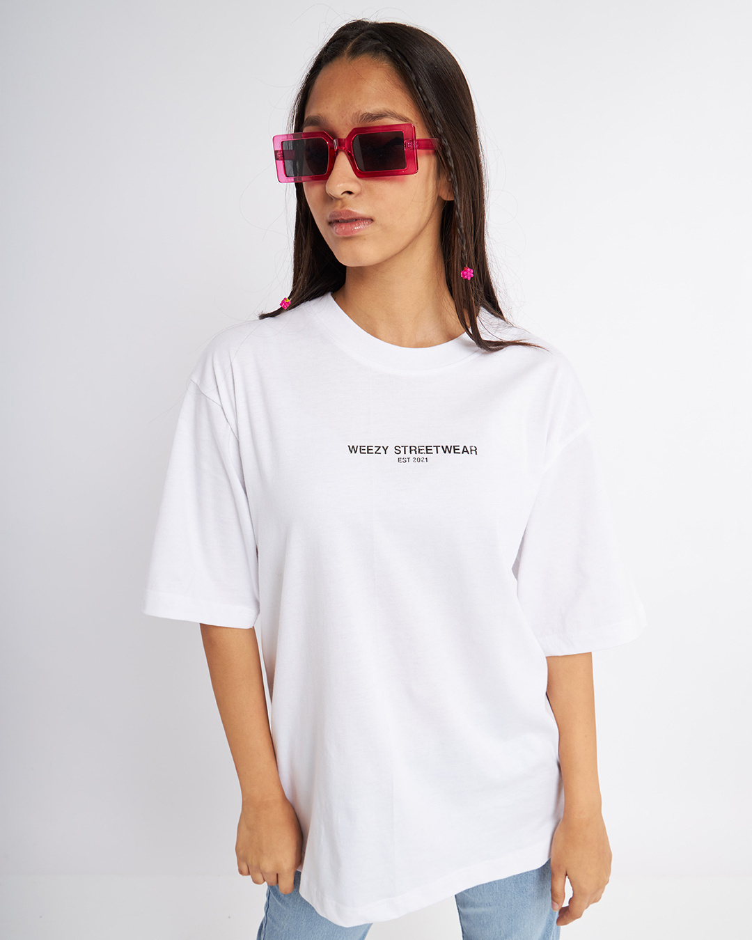 Buy Women's White Typography Oversized T-shirt Online at Bewakoof