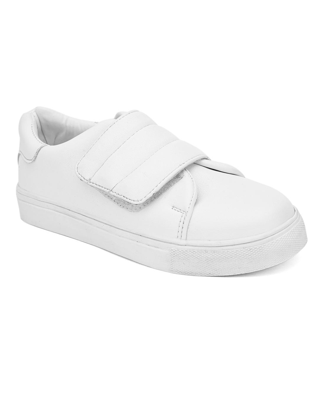 Shop Women's White Velcro Casual Shoes-Back