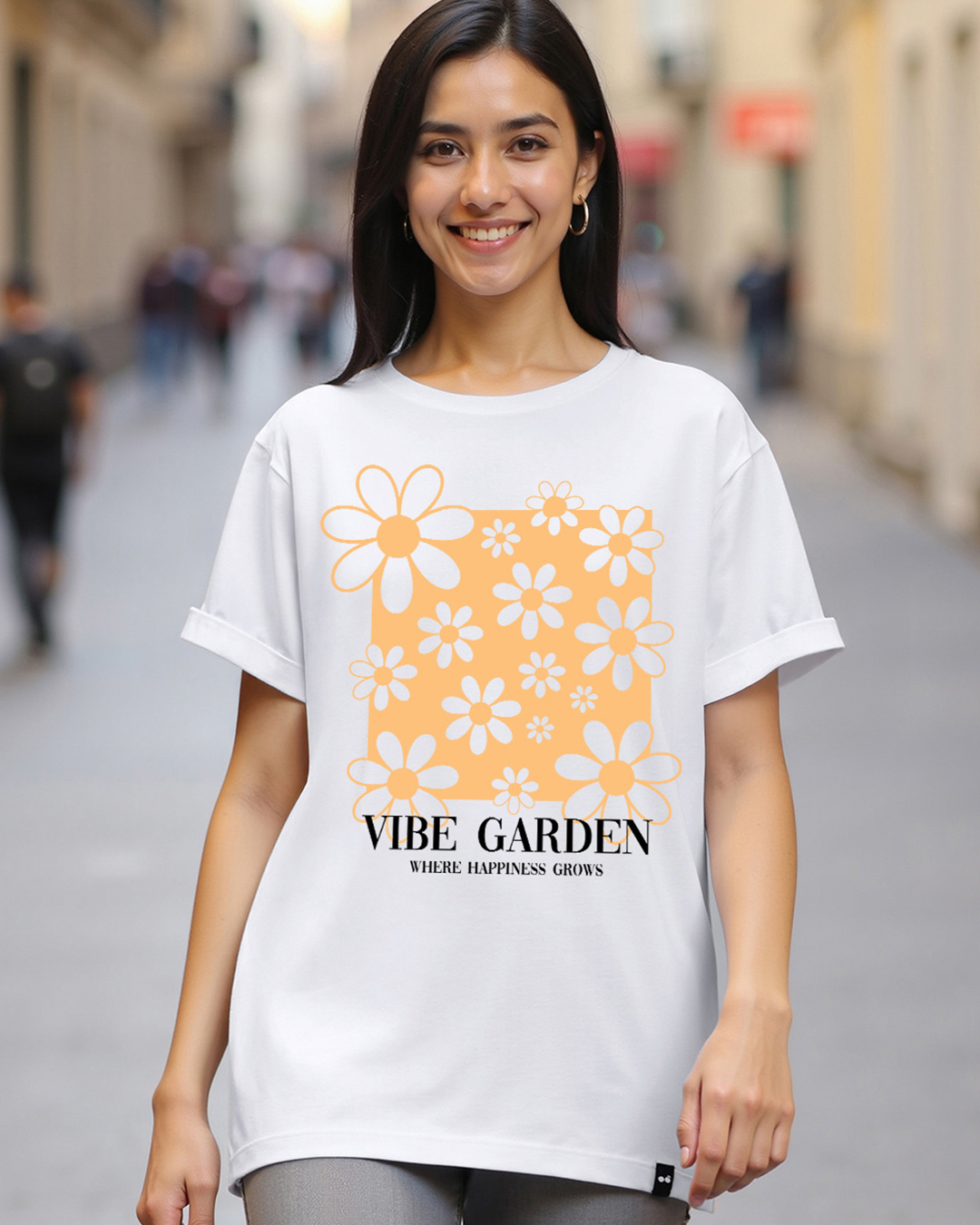 Viscose Twill Shirt in Black Garden Print