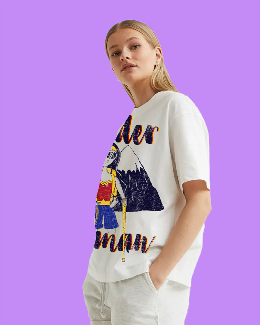 Shop Women's White Wander Women Typography T-shirt-Back