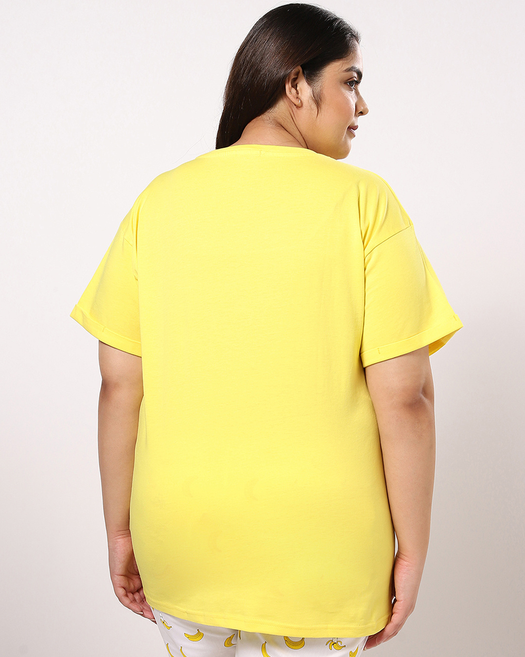 Shop Women's Yellow Been There Graphic Printed Plus Size Boyfriend T-shirt-Back